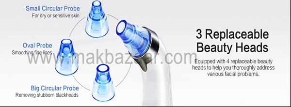 4 In 1 Blackhead Whitehead Extractor Remover Device, Acne, Pimple, Pore Cleaner, Vacuum Suction Tool With 4 Suction Head For Men And Women, Blackhead Remover Machine, Blackhead Remover ..